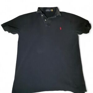 Polo Ralph Lauren Men's Navy Blue Classic Fit Polo Shirt XL Red Pony